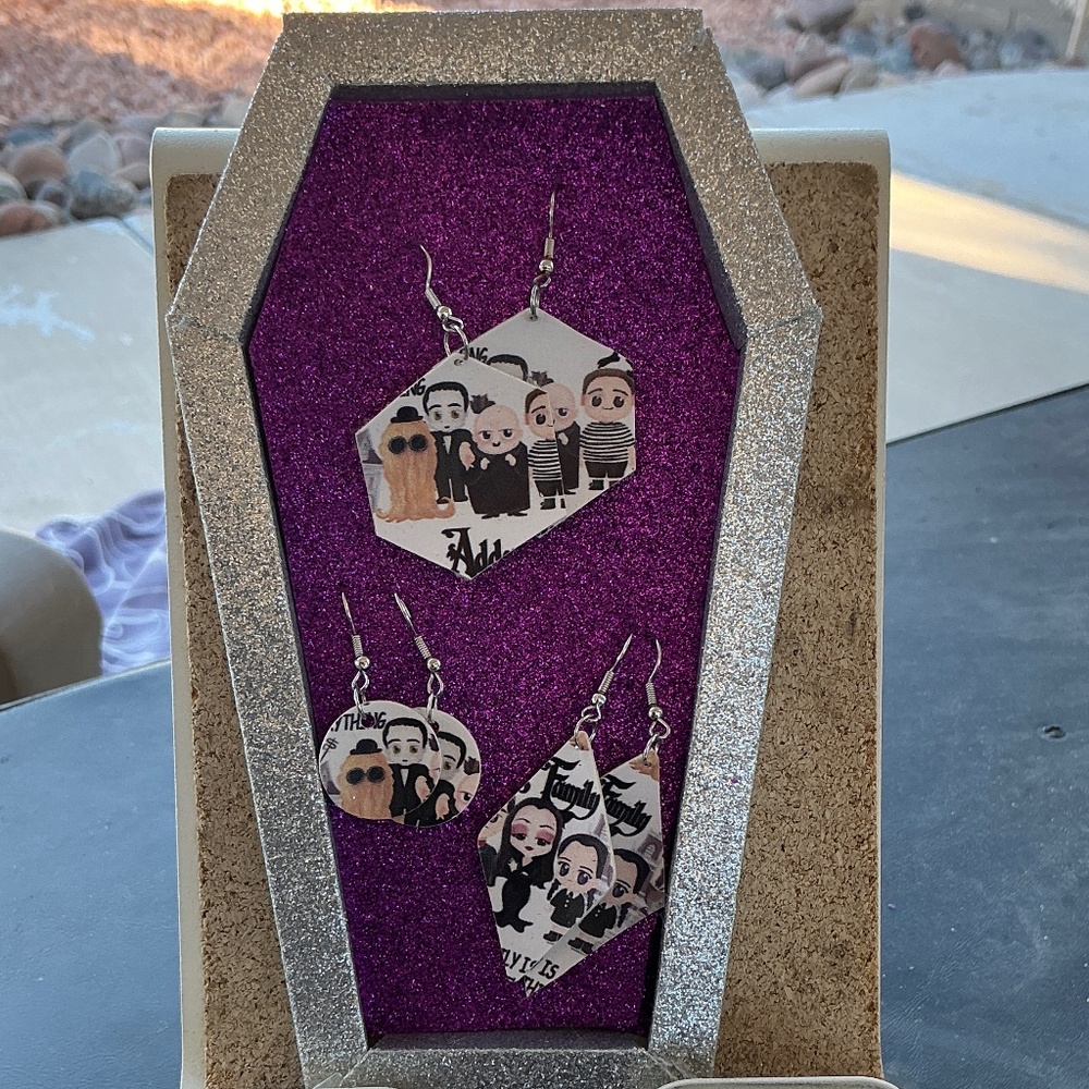 Addams family earring set